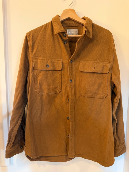 Everlane Other - Everlane Men’s Caramel Brown Button-Front Shirt Jacket